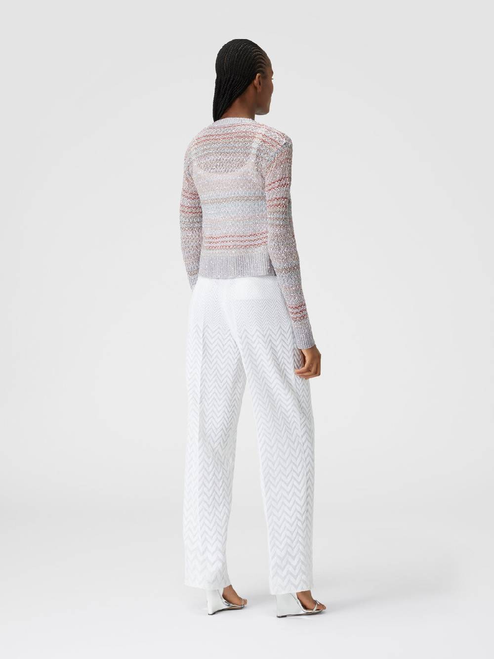 M Missoni Cardigan corto in maglia a rete con paillettes Prezzo Ridotto