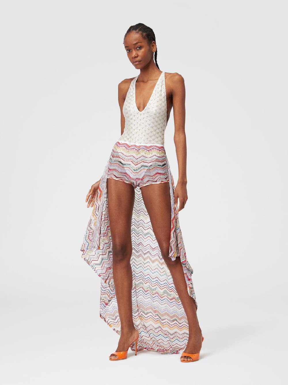 M Missoni Gonna pareo in crochet con lurex Convenienza