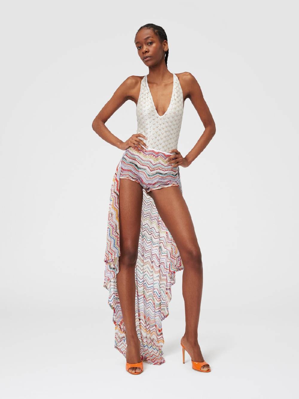 M Missoni Gonna pareo in crochet con lurex Convenienza