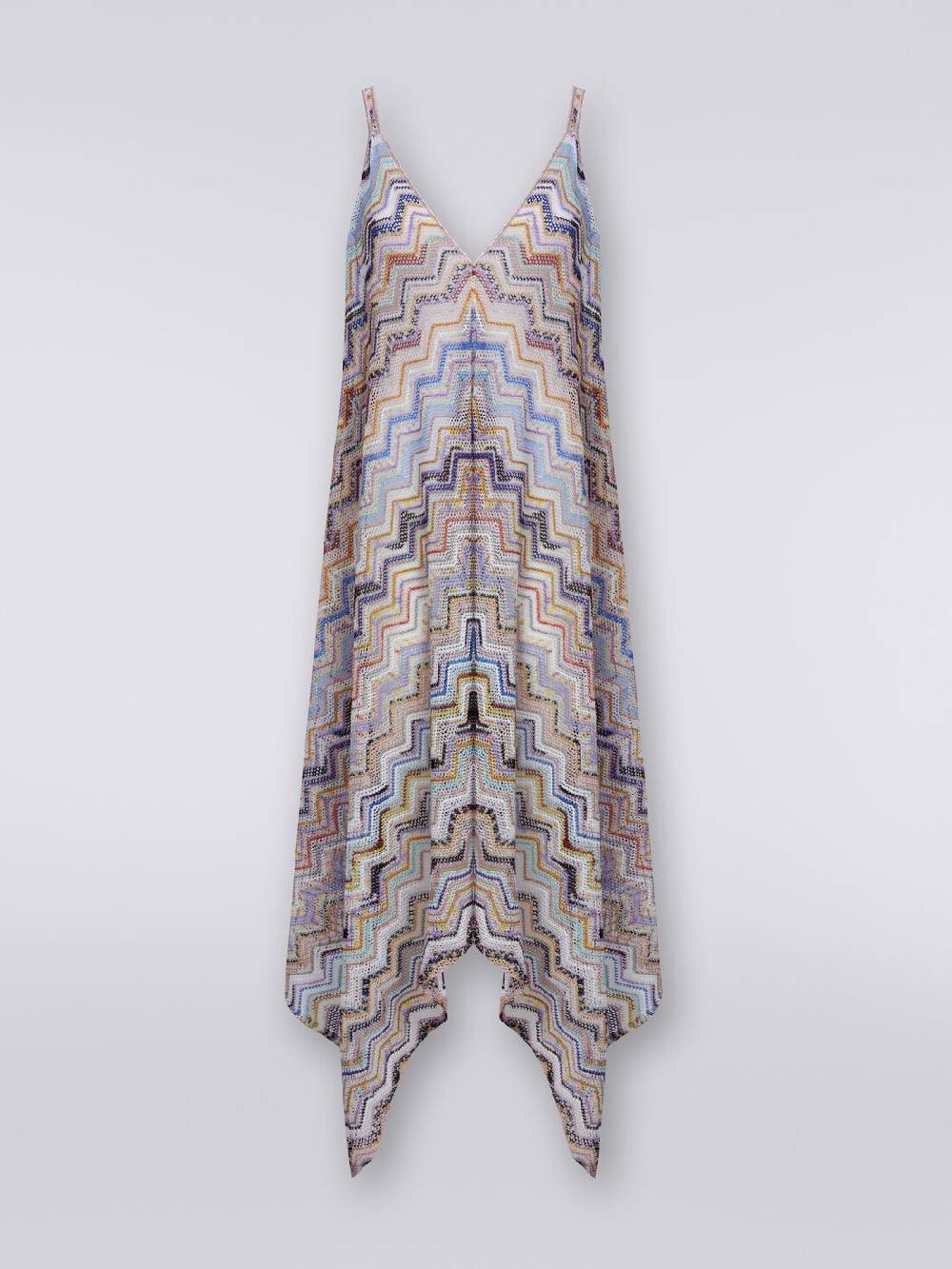 M Missoni Copricostume lungo in crochet zig zag con lurex Sconto