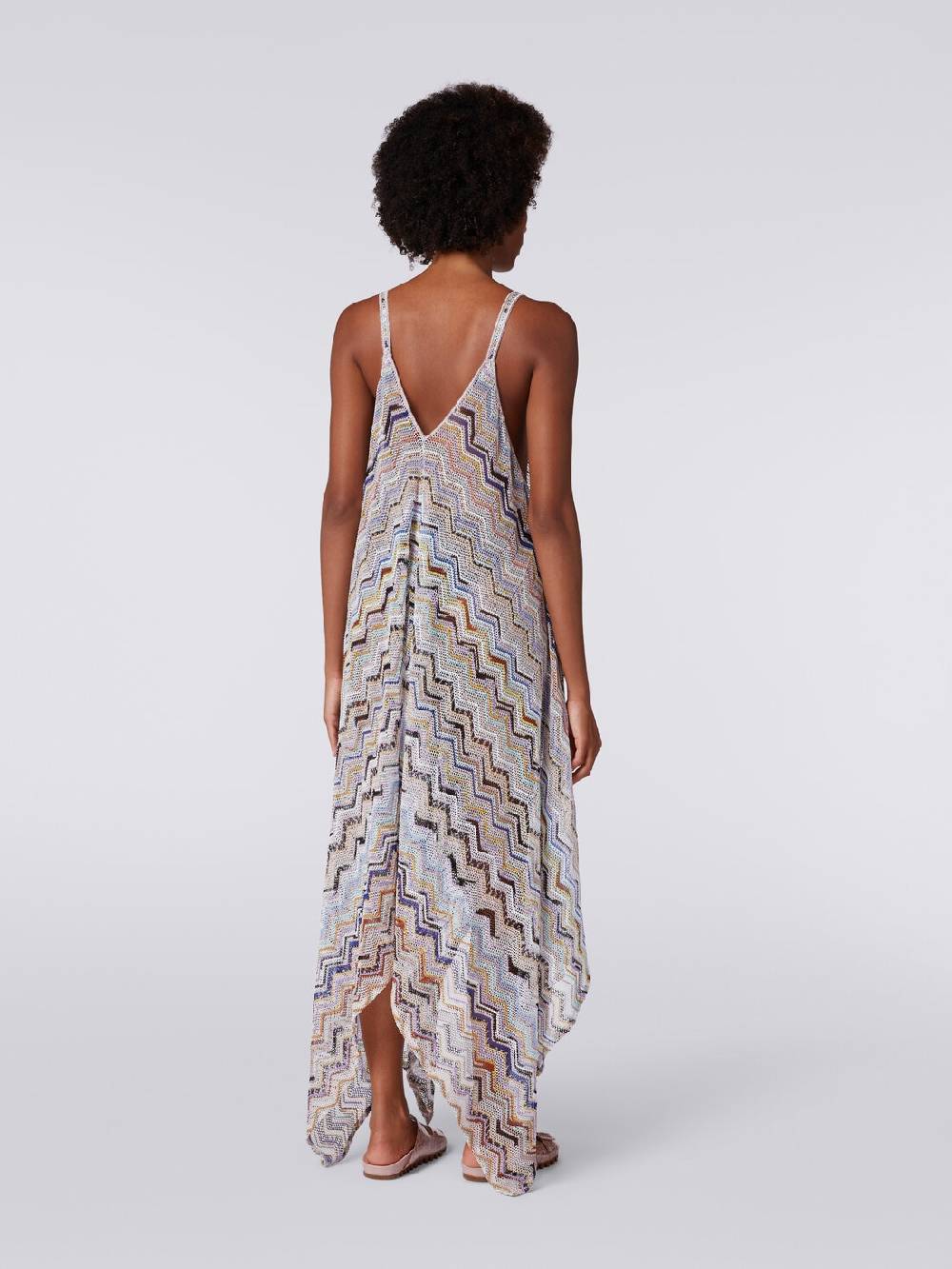 M Missoni Copricostume lungo in crochet zig zag con lurex Sconto