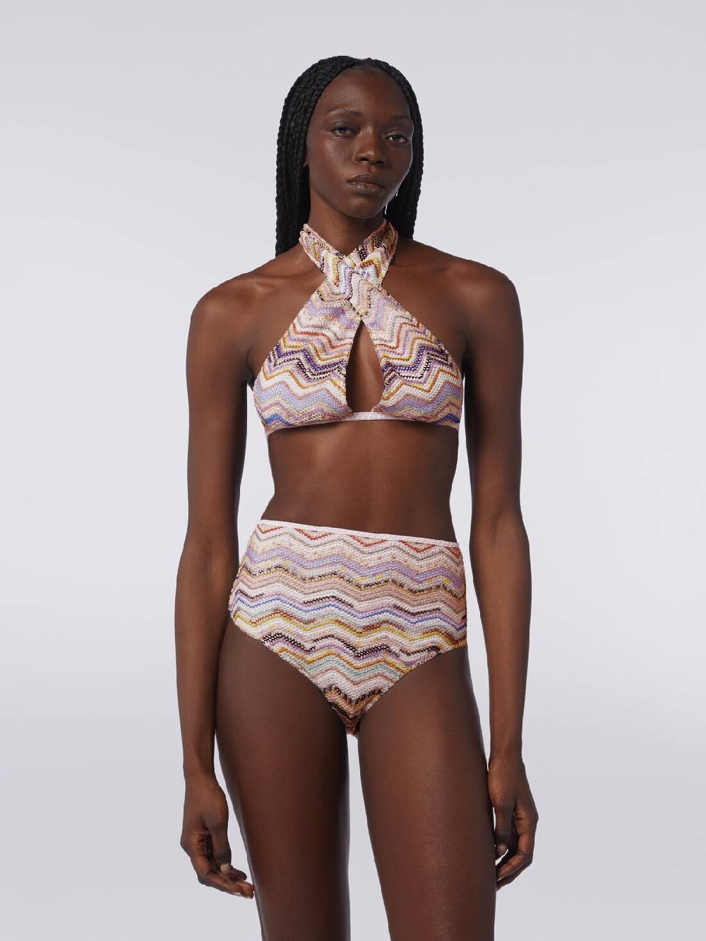 M Missoni Bikini in crochet con lurex e slip a vita alta Online