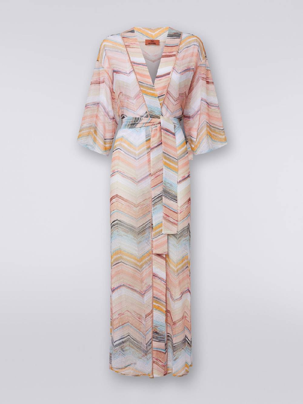 M Missoni Copricostume lungo a vestaglia chevron con lurex Saldi