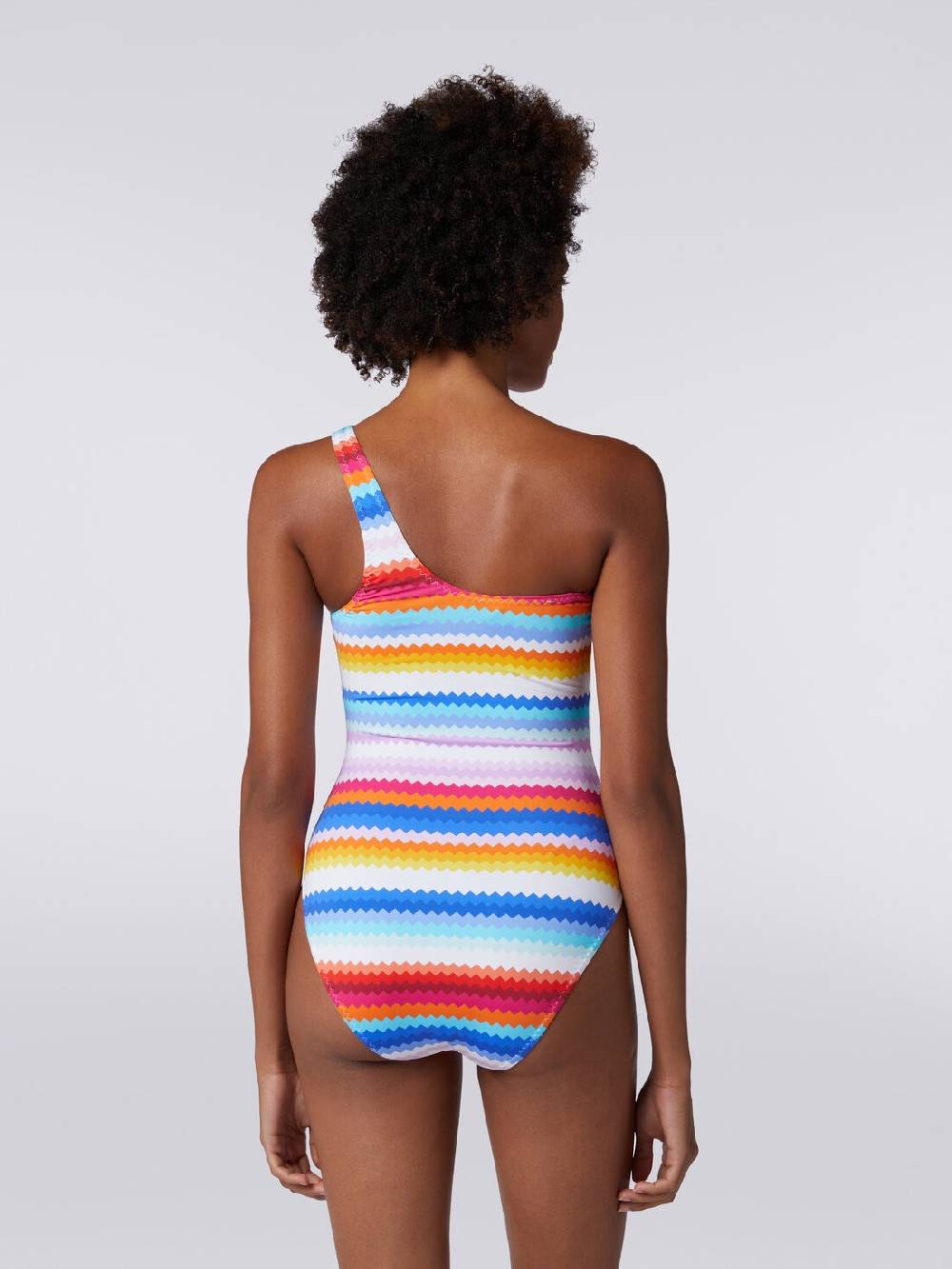 M Missoni Costume intero monospalla stampa zig zag Vendite Flash