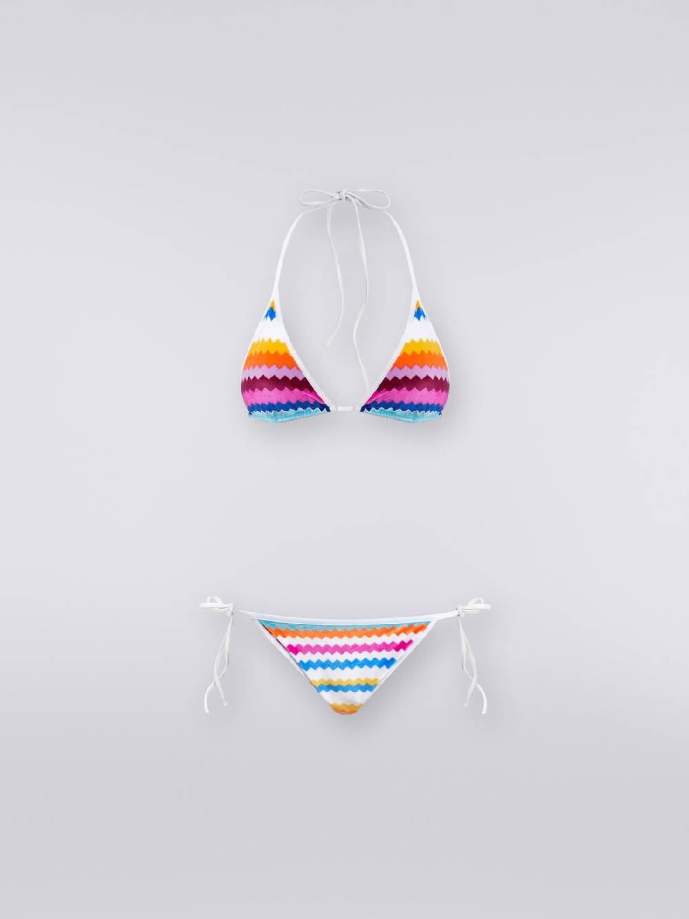 M Missoni Bikini in nylon stretch stampa zig zag Nuova
