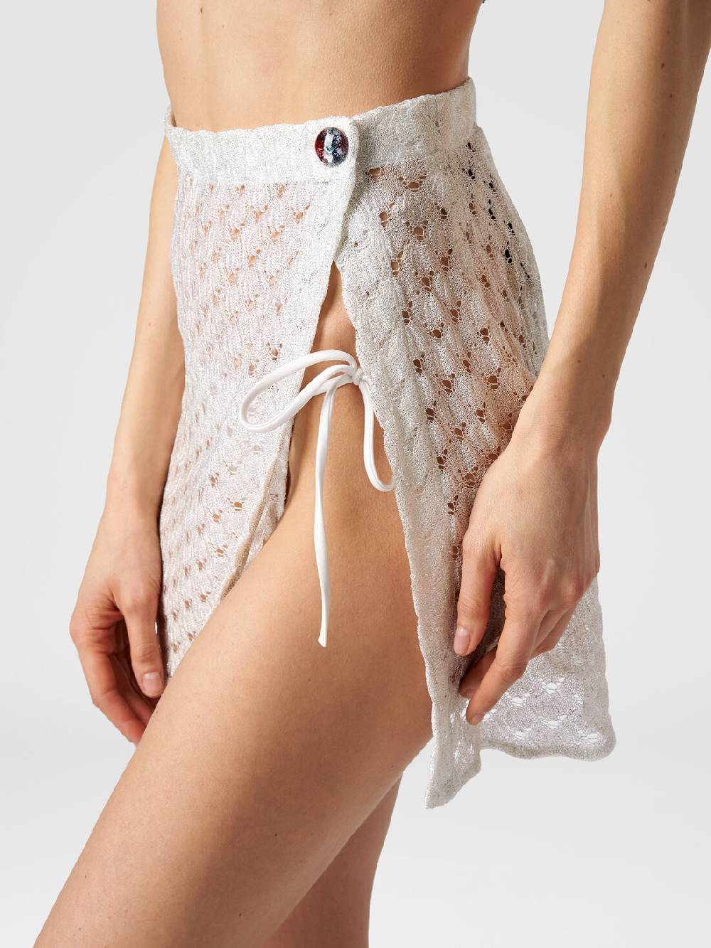 M Missoni Minigonna a portafoglio effetto pizzo con finish lucido Spedizione gratuita