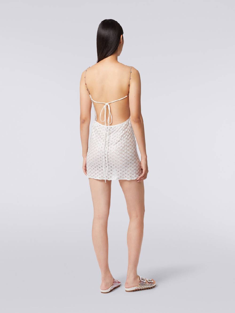 M Missoni Abito copricostume effetto pizzo con spalline in catena e pietre Negozio online di fabbrica