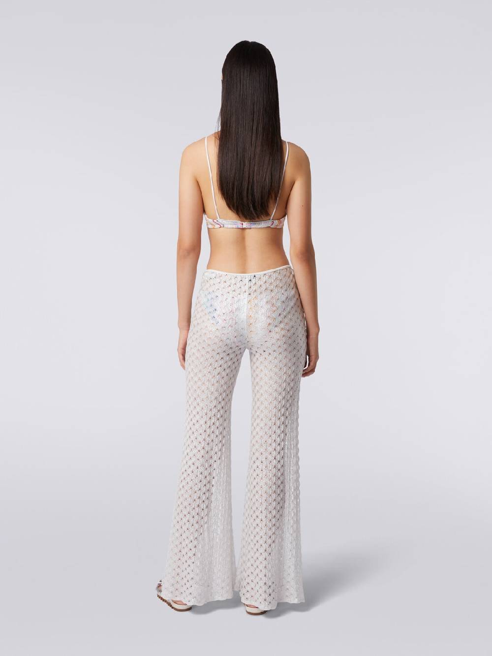 M Missoni Pantaloni copricostume effetto pizzo con fondo svasato Offerta speciale
