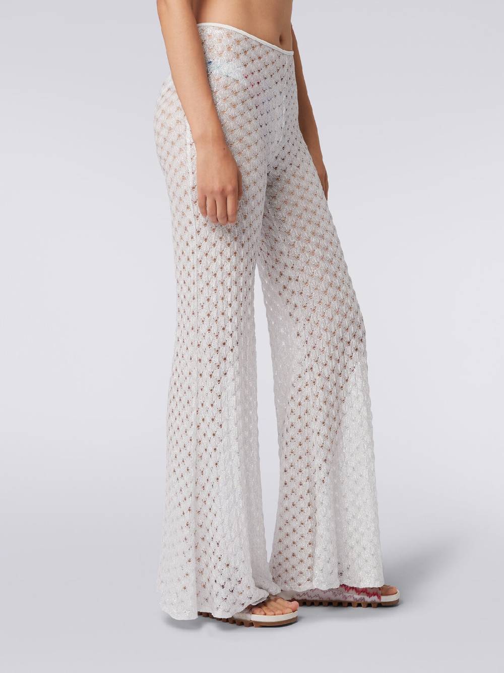 M Missoni Pantaloni copricostume effetto pizzo con fondo svasato Offerta speciale