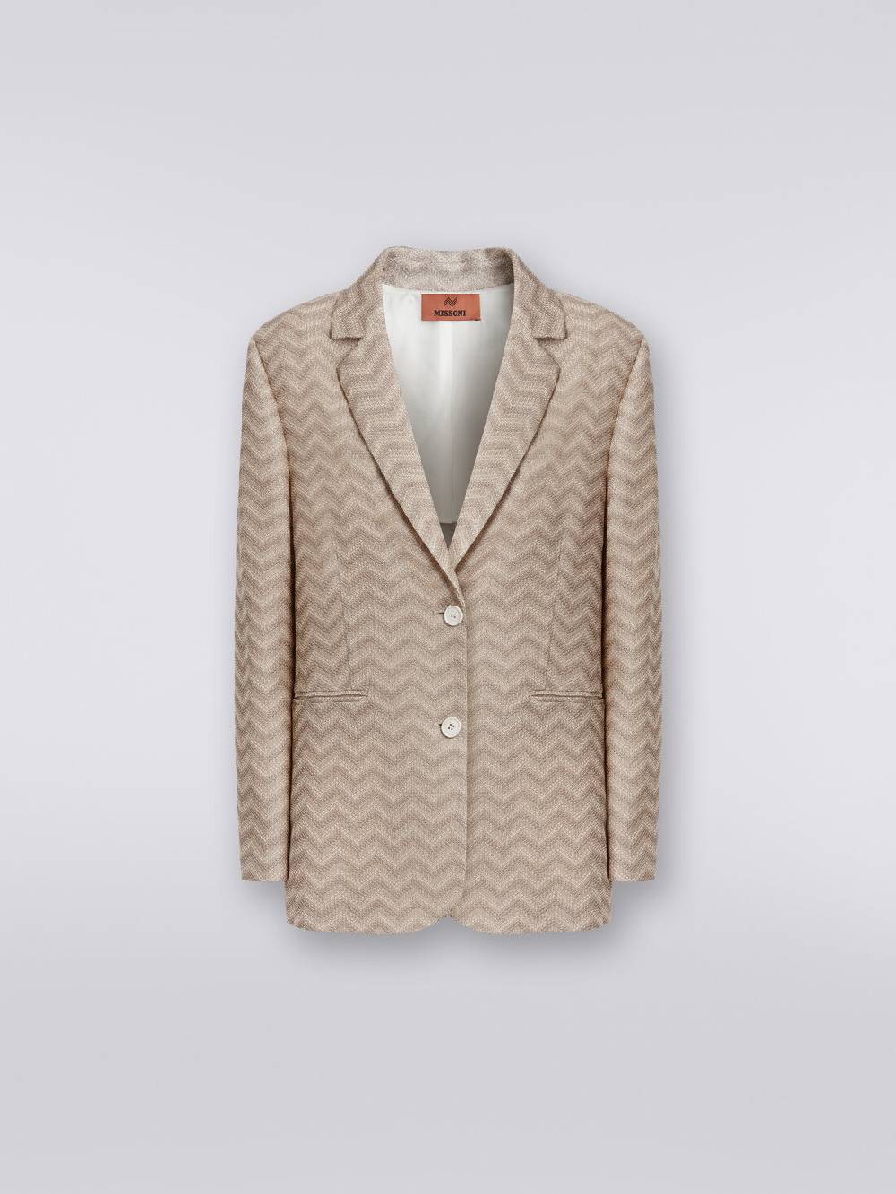 M Missoni Blazer monopetto in cotone chevron Grande vendita