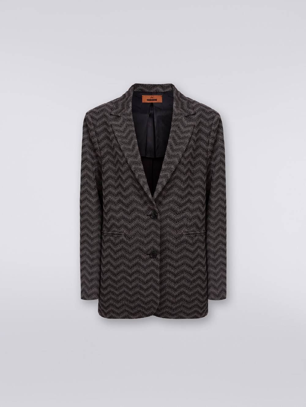 M Missoni Blazer monopetto in cotone chevron Flash Sale