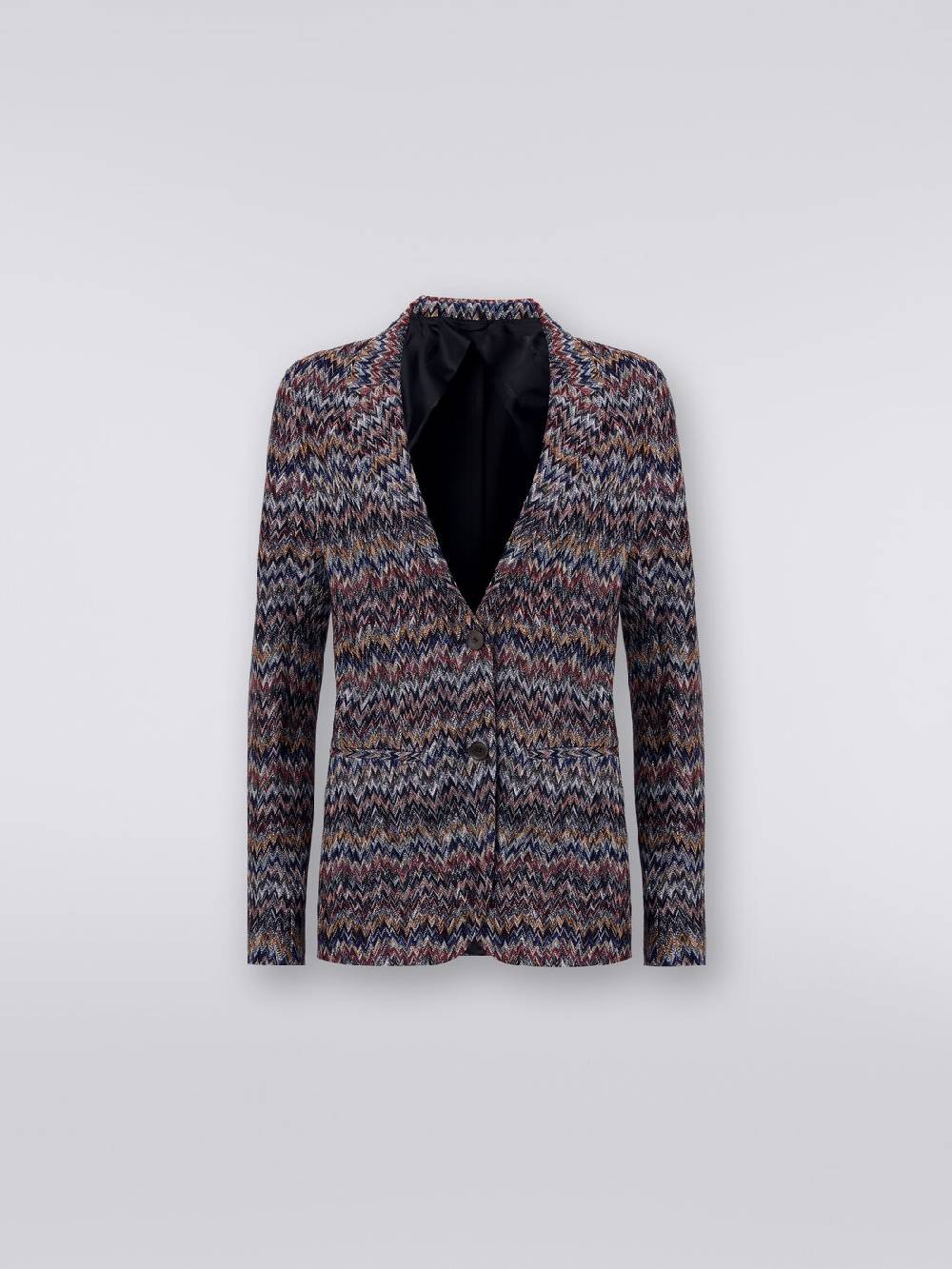 M Missoni Blazer in misto viscosa zig zag con lurex Fornitura limitata