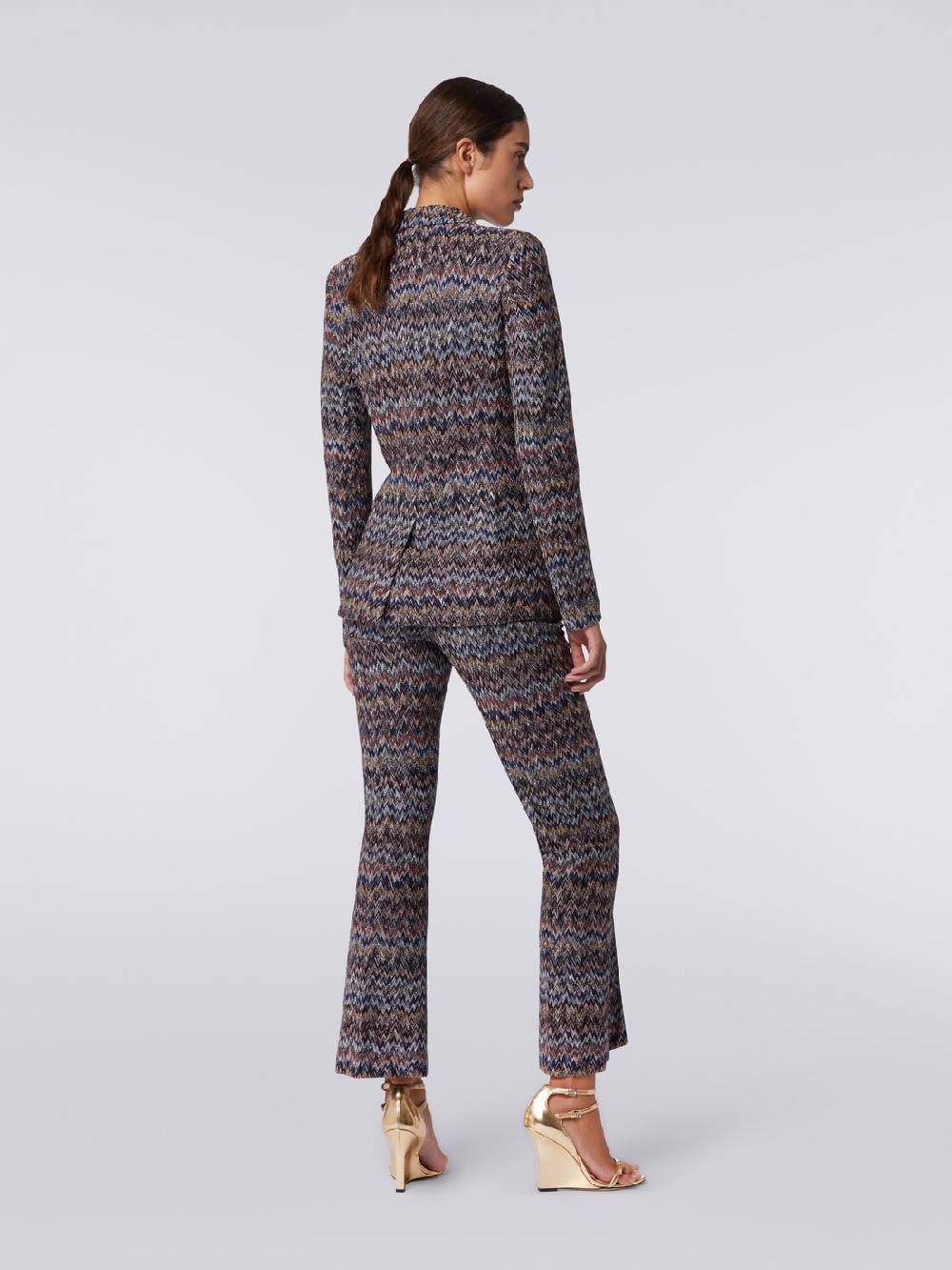 M Missoni Blazer in misto viscosa zig zag con lurex Fornitura limitata