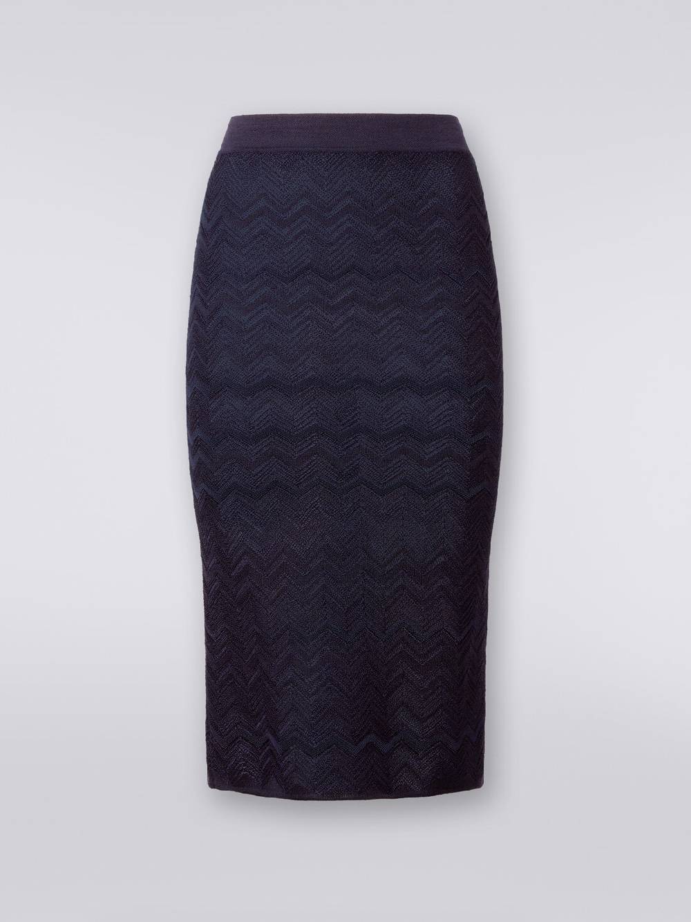 M Missoni Gonna midi in viscosa e lana chevron Shopping online