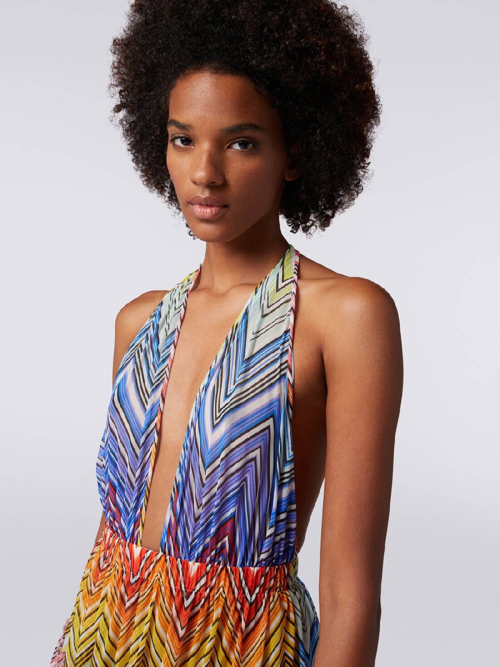 M Missoni Copricostume corto in tulle stampa zig zag Offerta San Valentino