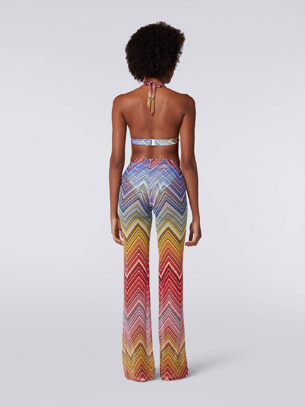 M Missoni Pantaloni copricostume in tulle stampa zig zag Smaltimento dello stoccaggio