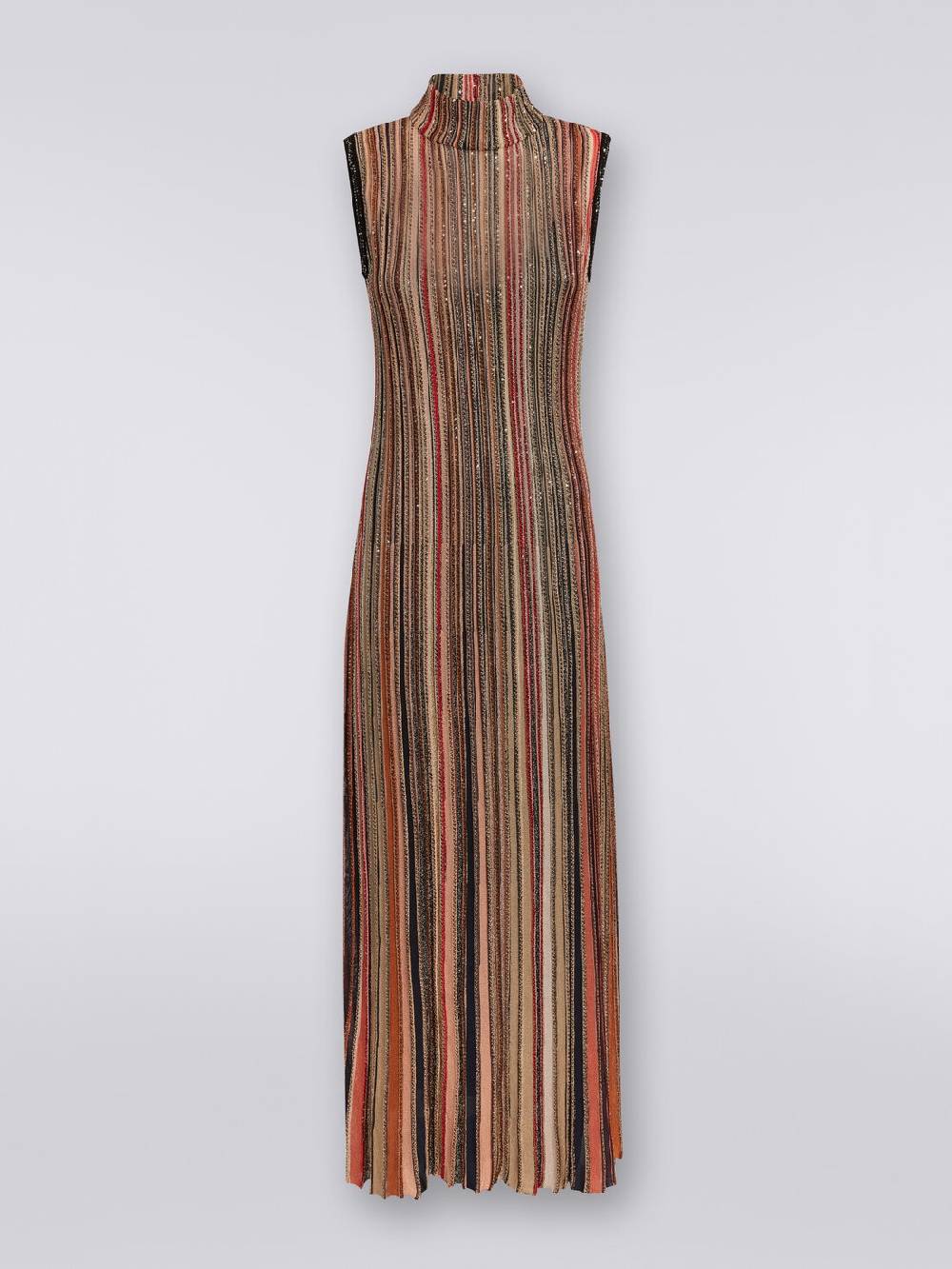 M Missoni Abito lungo in maglia a righe verticali con paillettes Latest fashion