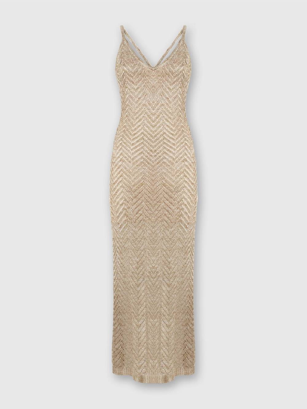 M Missoni Abito in maglia zig zag con trama effetto uncinetto Offerta temporanea