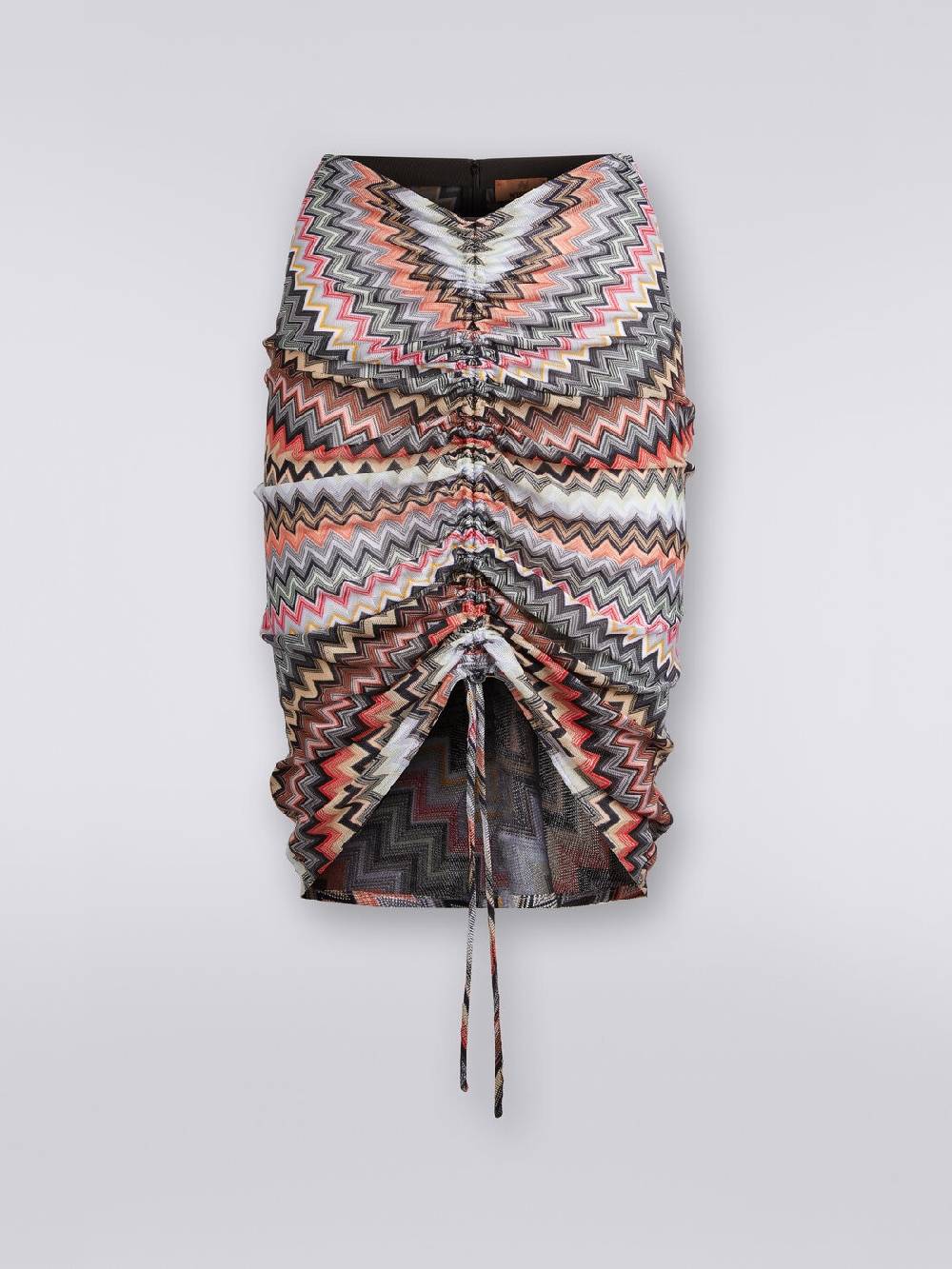 M Missoni Gonna midi in cotone e viscosa zig zag con arricciatura Nuovi prodotti