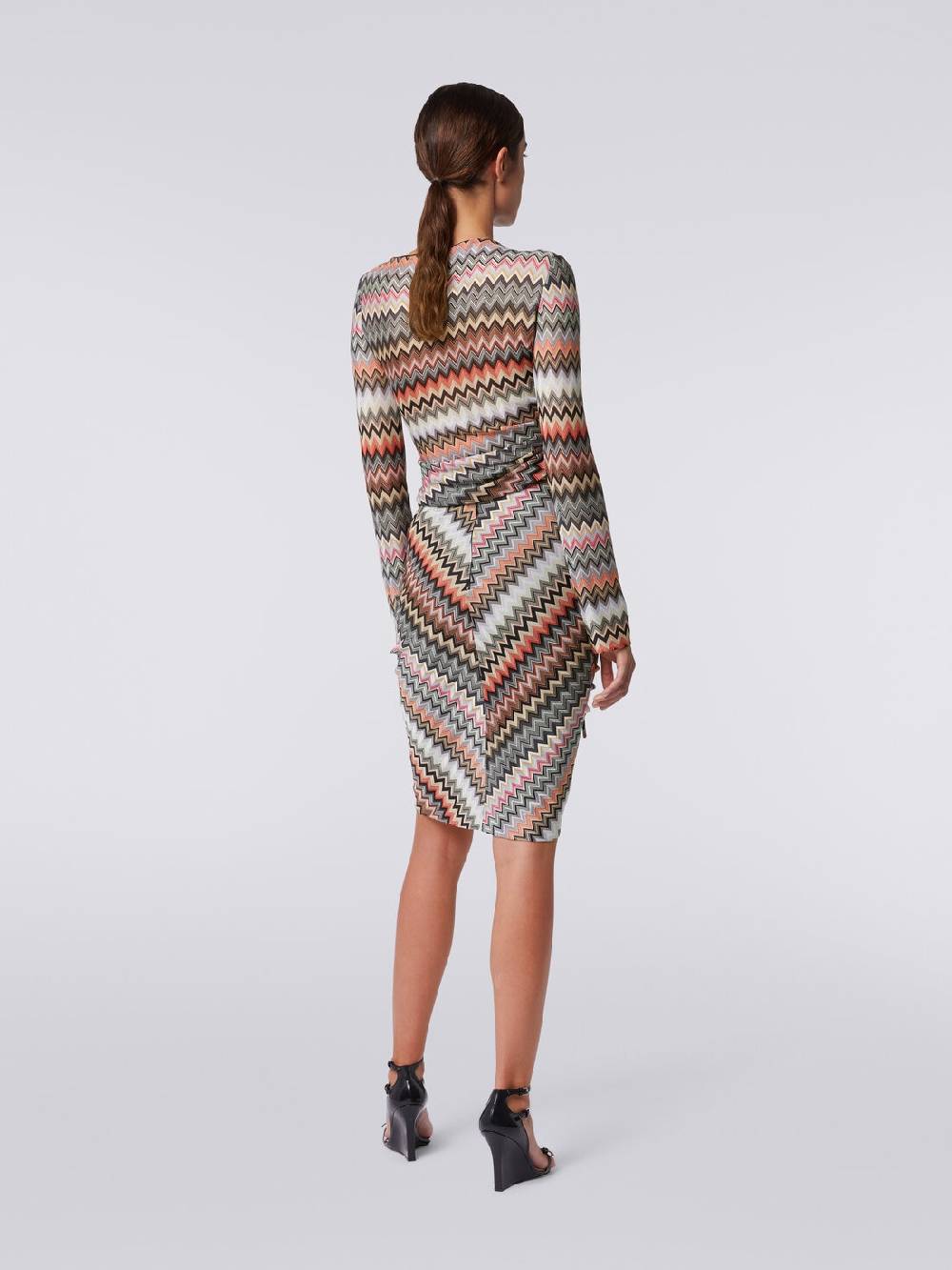 M Missoni Gonna midi in cotone e viscosa zig zag con arricciatura Nuovi prodotti