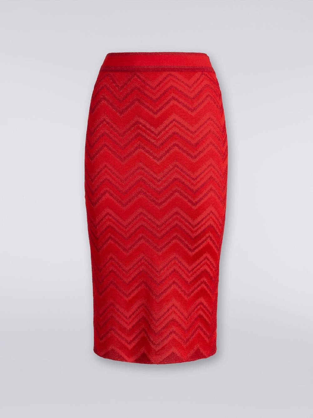 M Missoni Gonna longuette in maglia zig zag con lurex Offerte stagionali