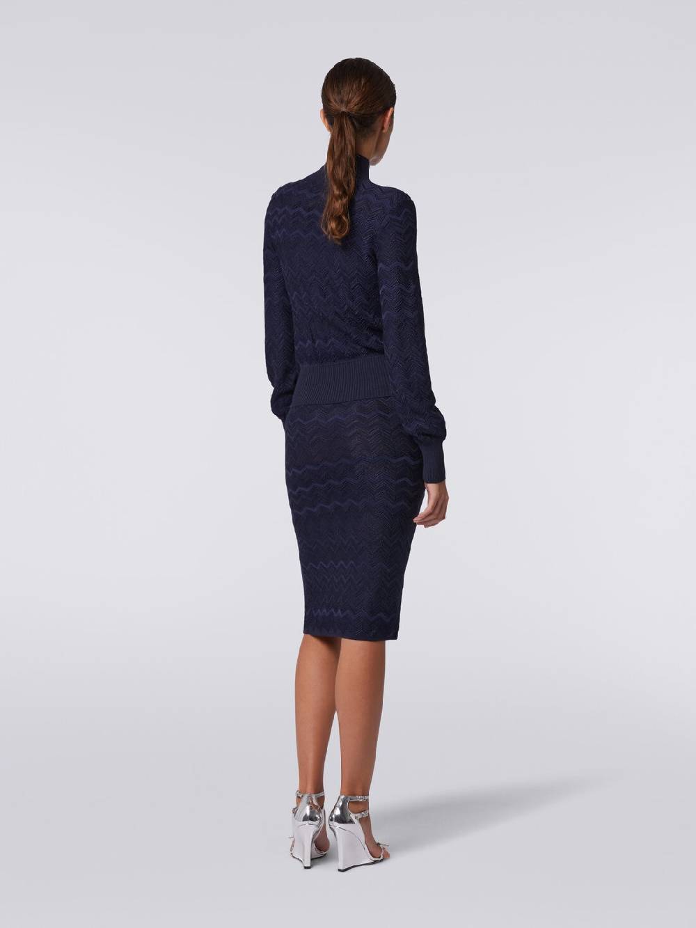 M Missoni Pullover a collo alto in viscosa e lana chevron Comprane uno, ottenene uno gratis