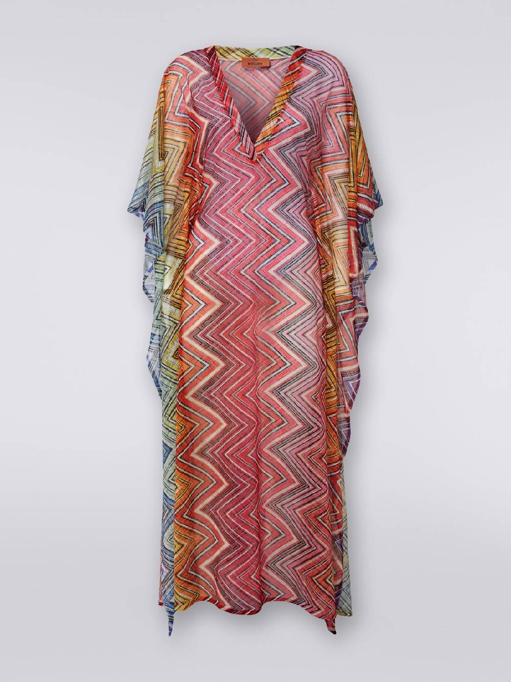 M Missoni Caftano copricostume lungo in tessuto stampa zig zag Offerte giornaliere