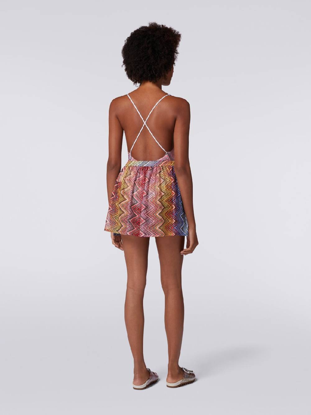 M Missoni Shorts mare in tessuto stampa zig zag Offerte speciali