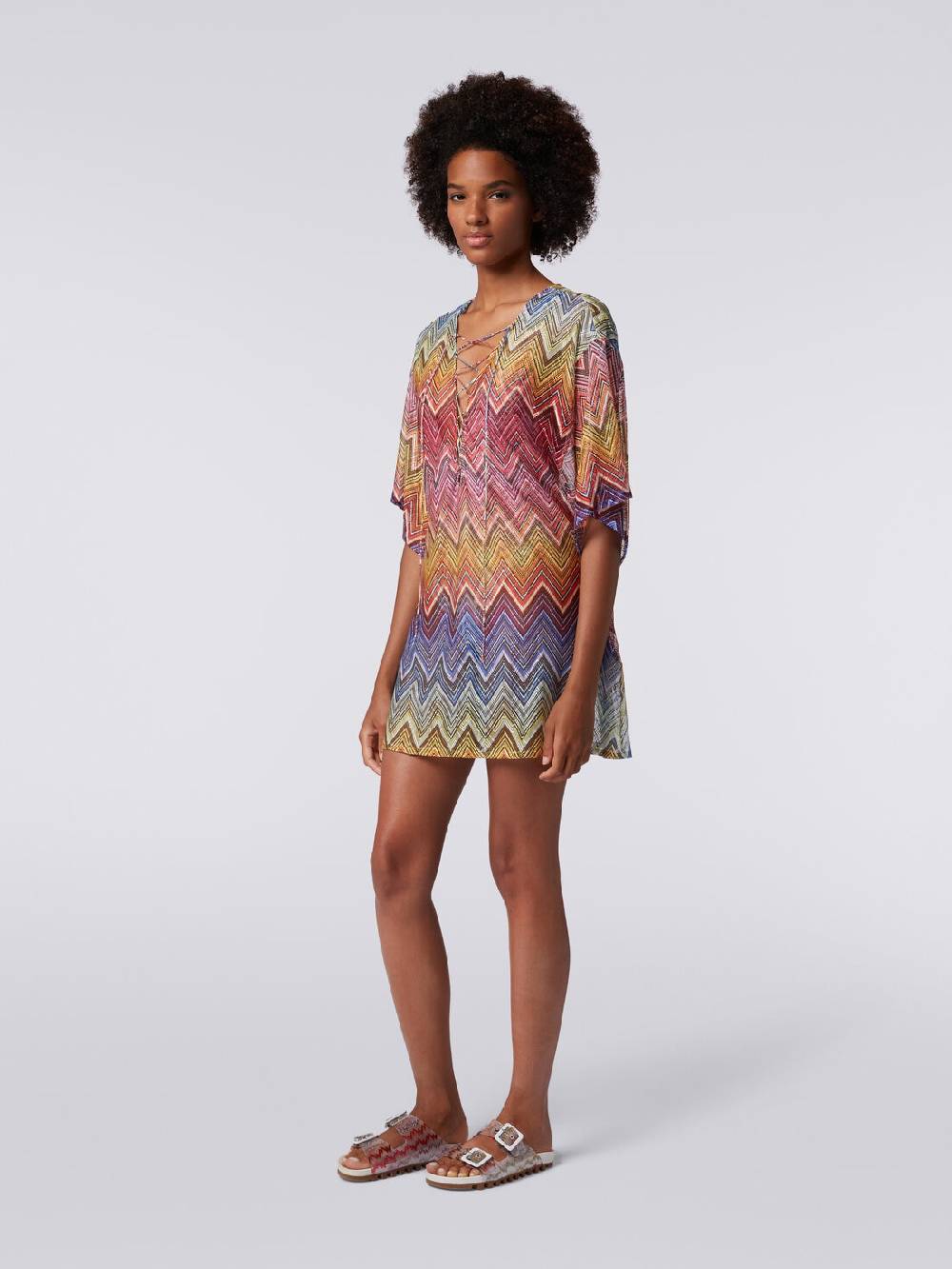 M Missoni Caftano copricostume corto stampa zig zag Enormi risparmi