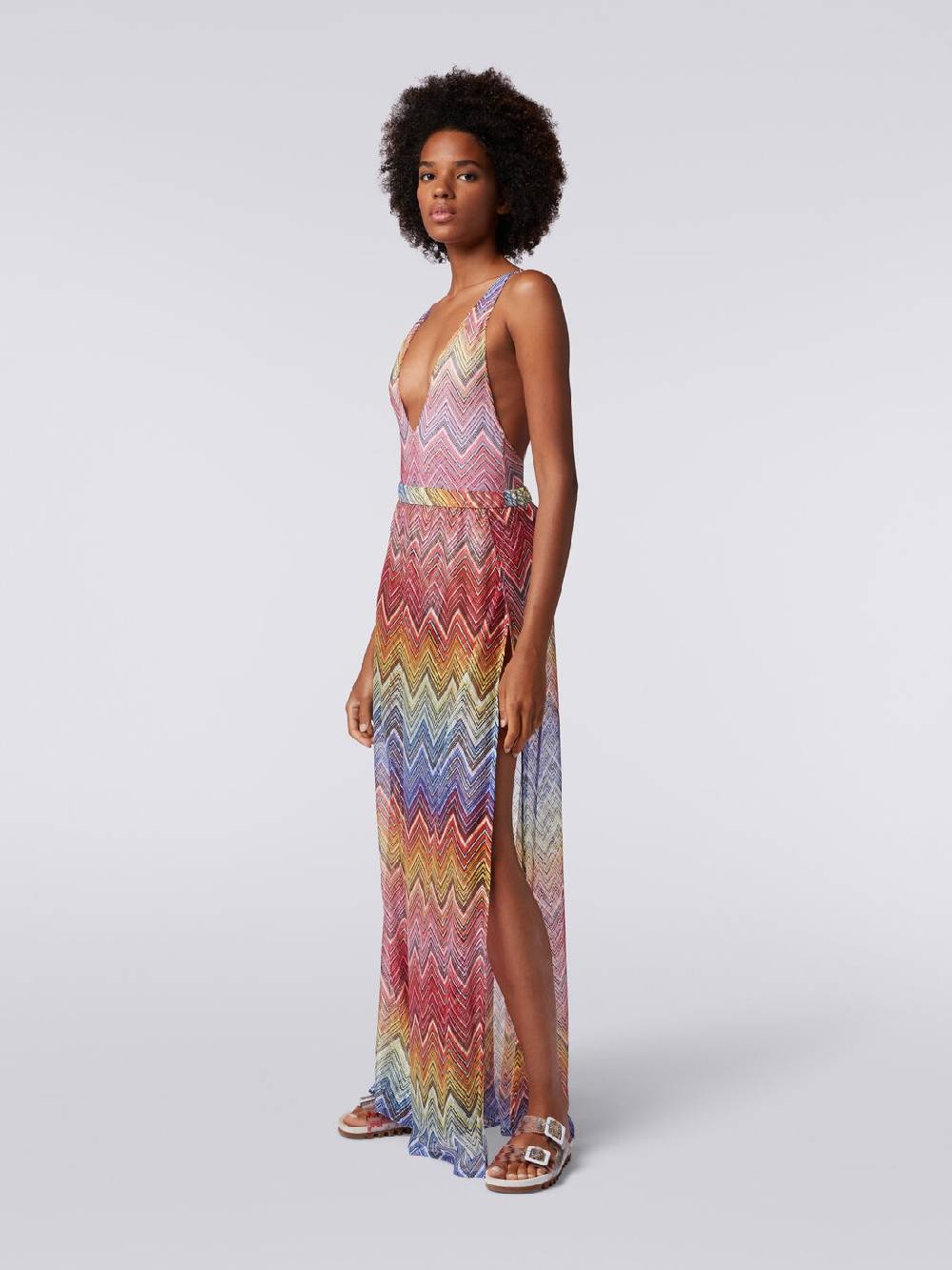 M Missoni Pantaloni copricostume in tessuto stampa zig zag Sconti VIP