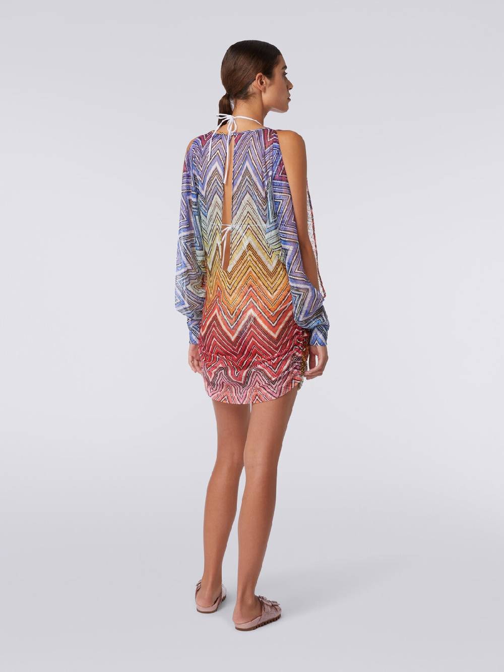 M Missoni Abito copricostume corto in tessuto stampa zig zag Super Saving Price