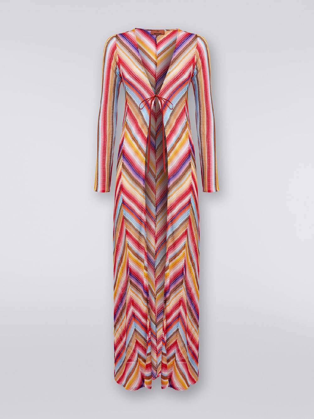 M Missoni Cardigan copricostume lungo in crochet rigato Offerta settimanale