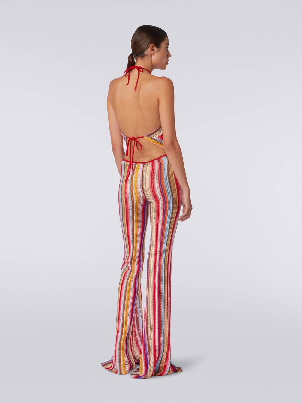M Missoni Top con scollatura all'americana in crochet rigato Ritorno libero