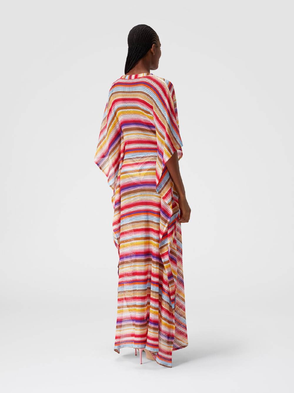 M Missoni Caftano copricostume lungo in crochet rigato Rilascio limitato