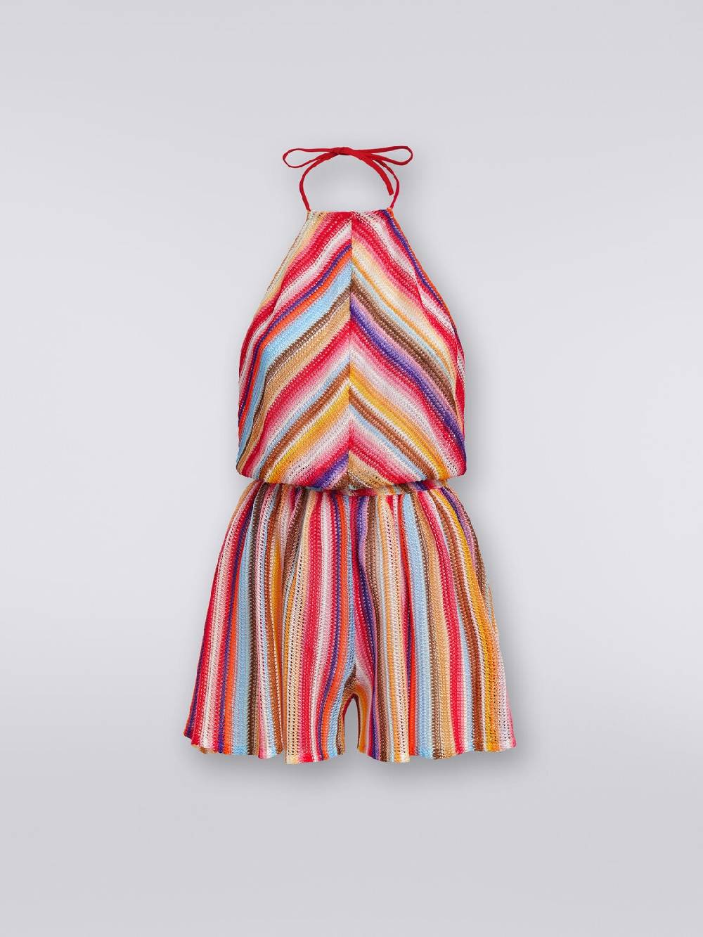 M Missoni Tuta shorts in crochet con scollatura all'americana Ultimi tre giorni