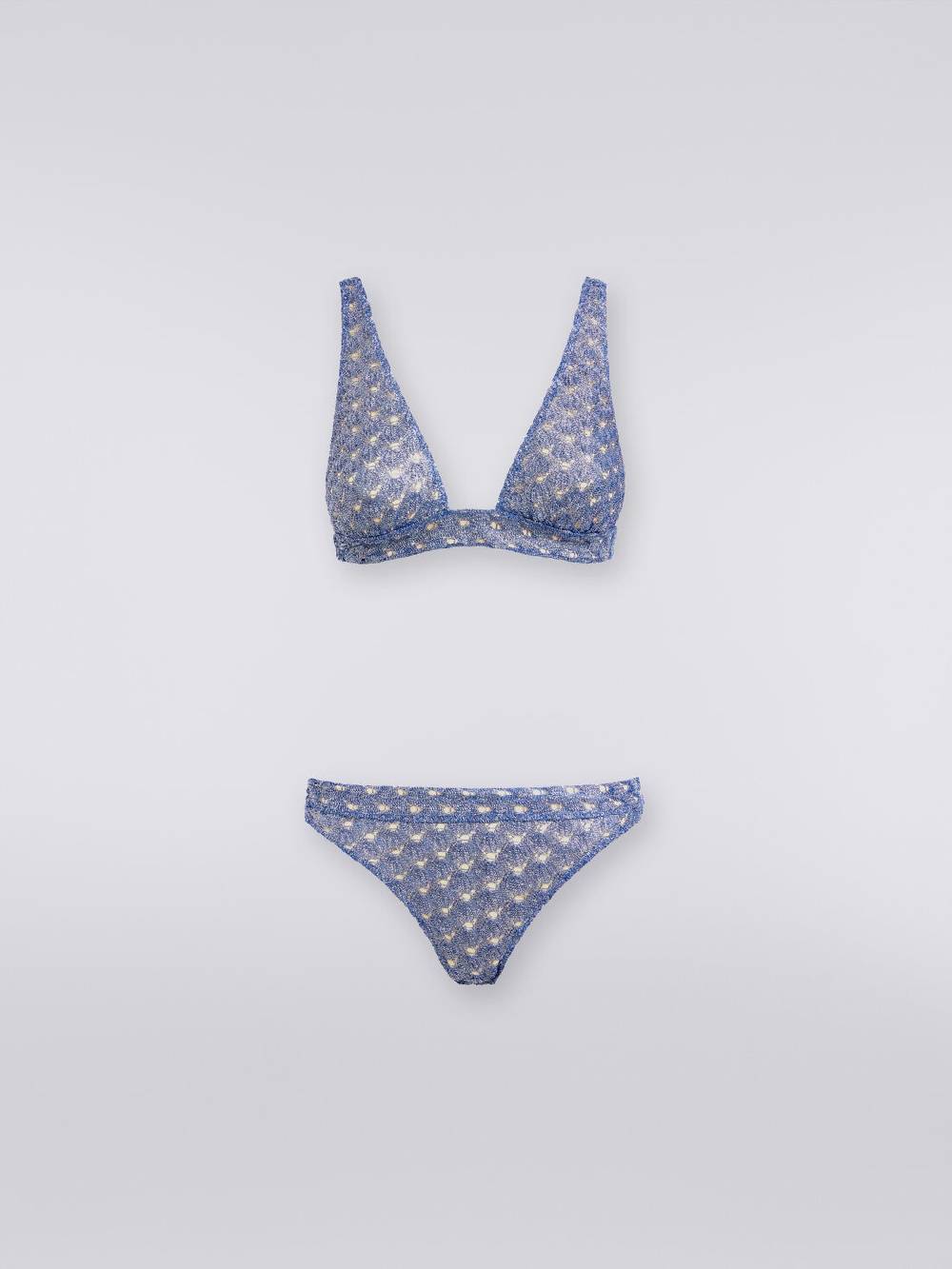M Missoni Bikini in viscosa effetto pizzo con finish lucido