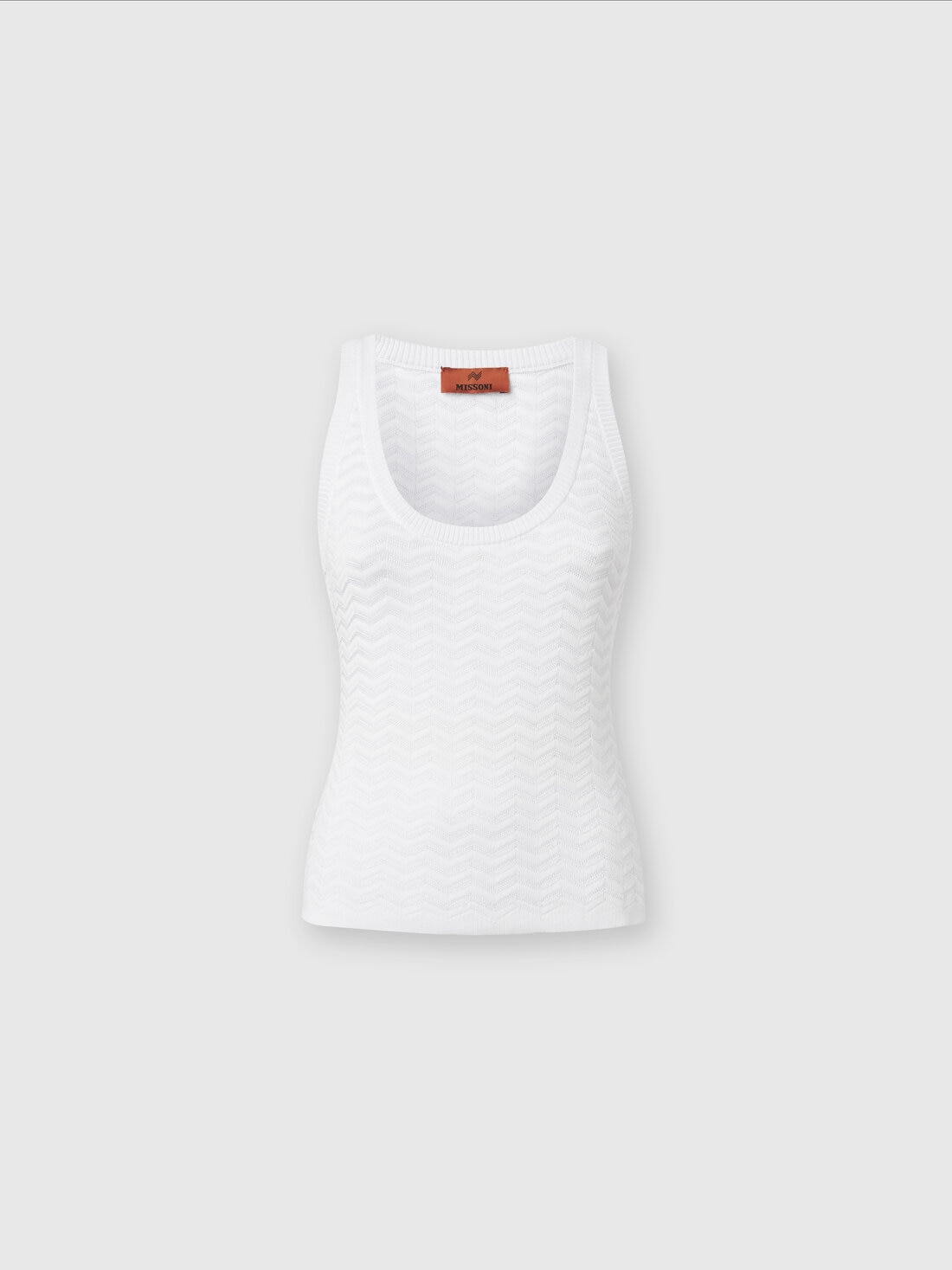 M Missoni Canottiera in maglia di viscosa e cotone chevron Ultimi due giorni