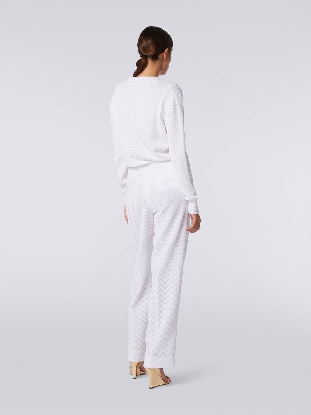 M Missoni Pullover con scollatura a V in maglia zig zag Promozione temporanea