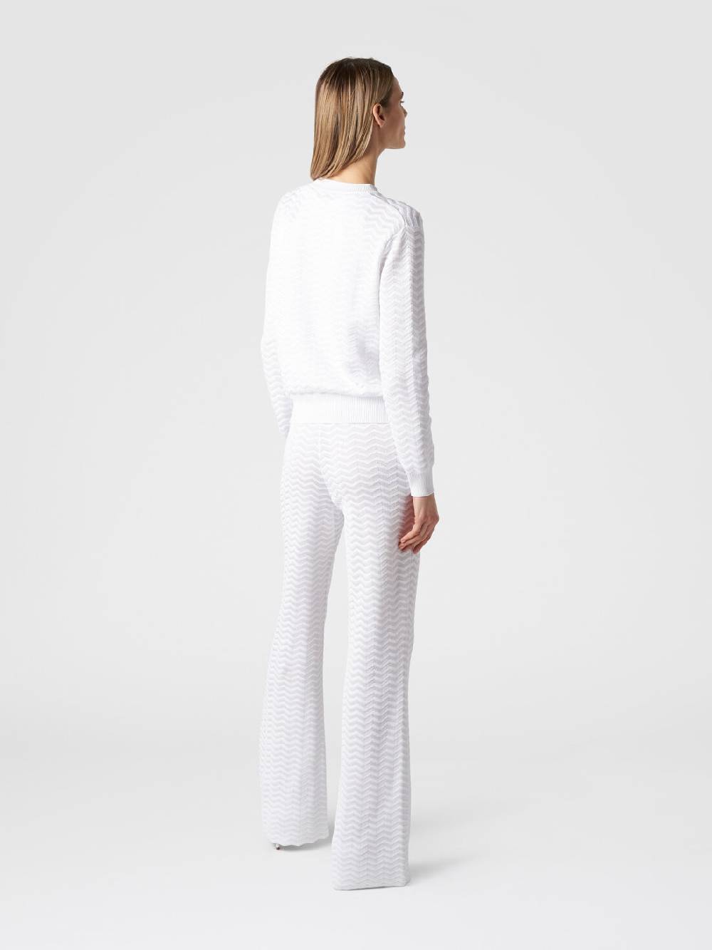 M Missoni Cardigan in maglia di viscosa e cotone chevron Fino al 50% di sconto