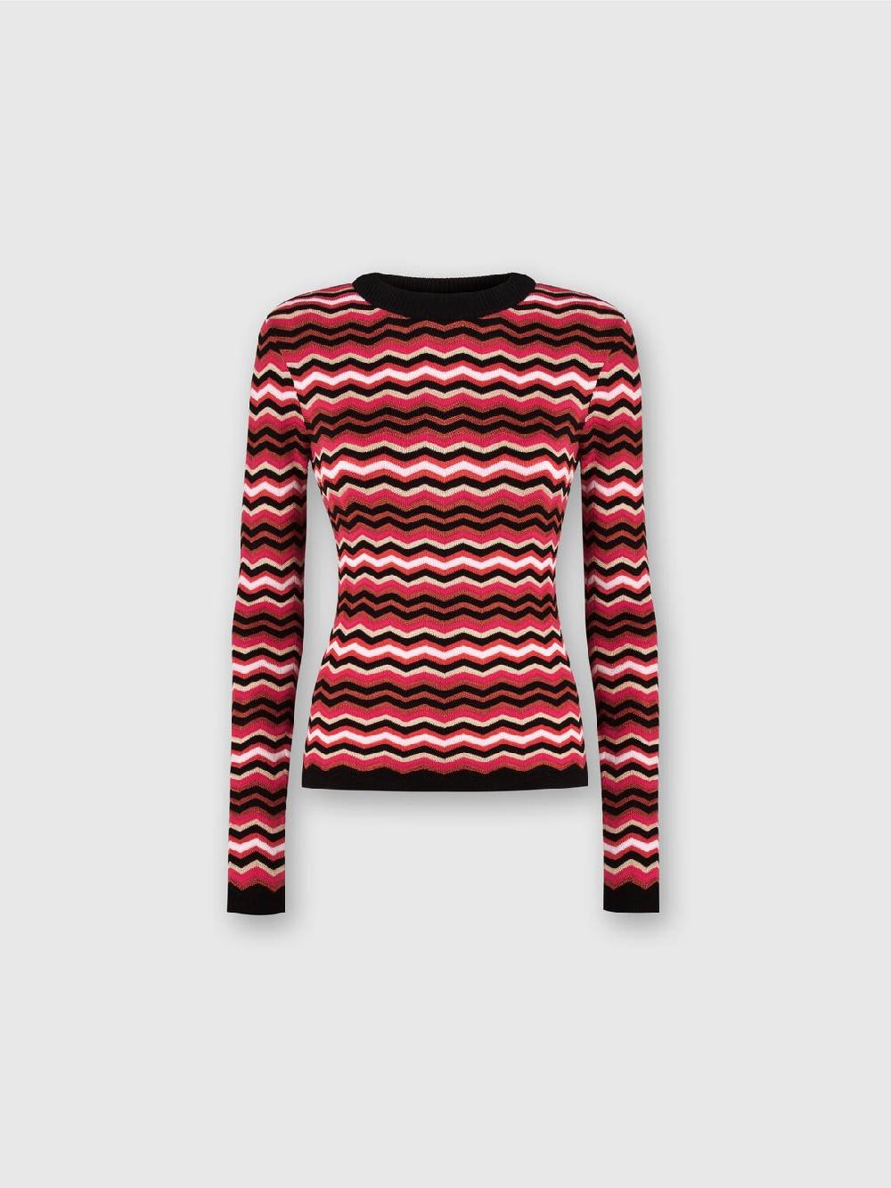 M Missoni Pullover girocollo in cotone e viscosa zig zag Fino al 65% di sconto