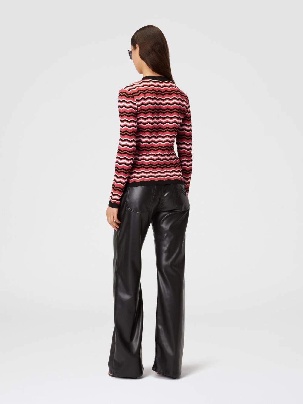 M Missoni Pullover girocollo in cotone e viscosa zig zag Fino al 65% di sconto