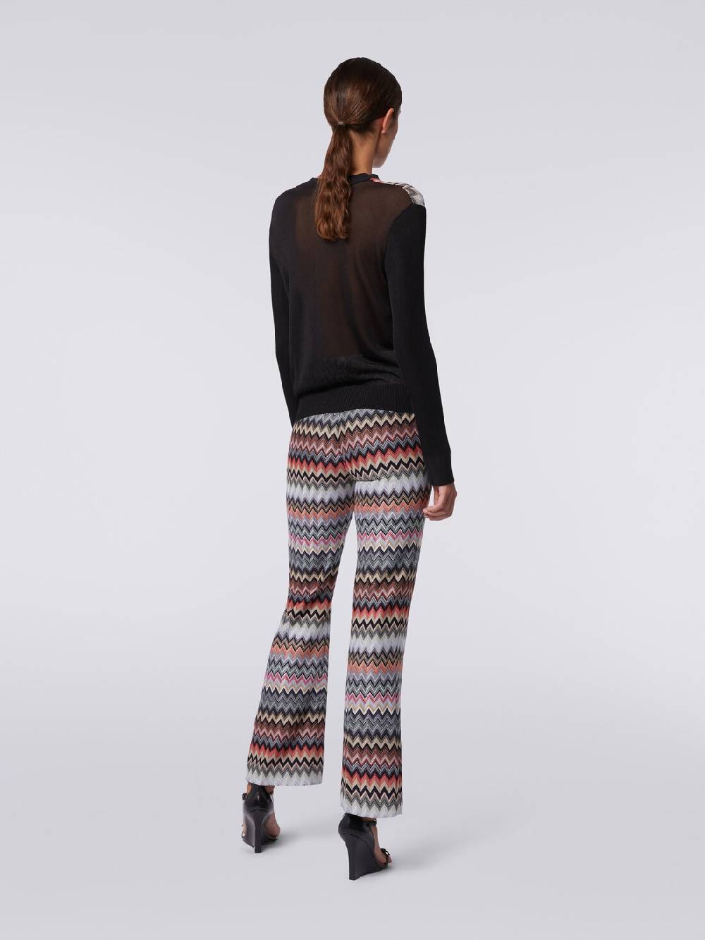 M Missoni Pullover girocollo in viscosa zig zag Sostegno trimestrale
