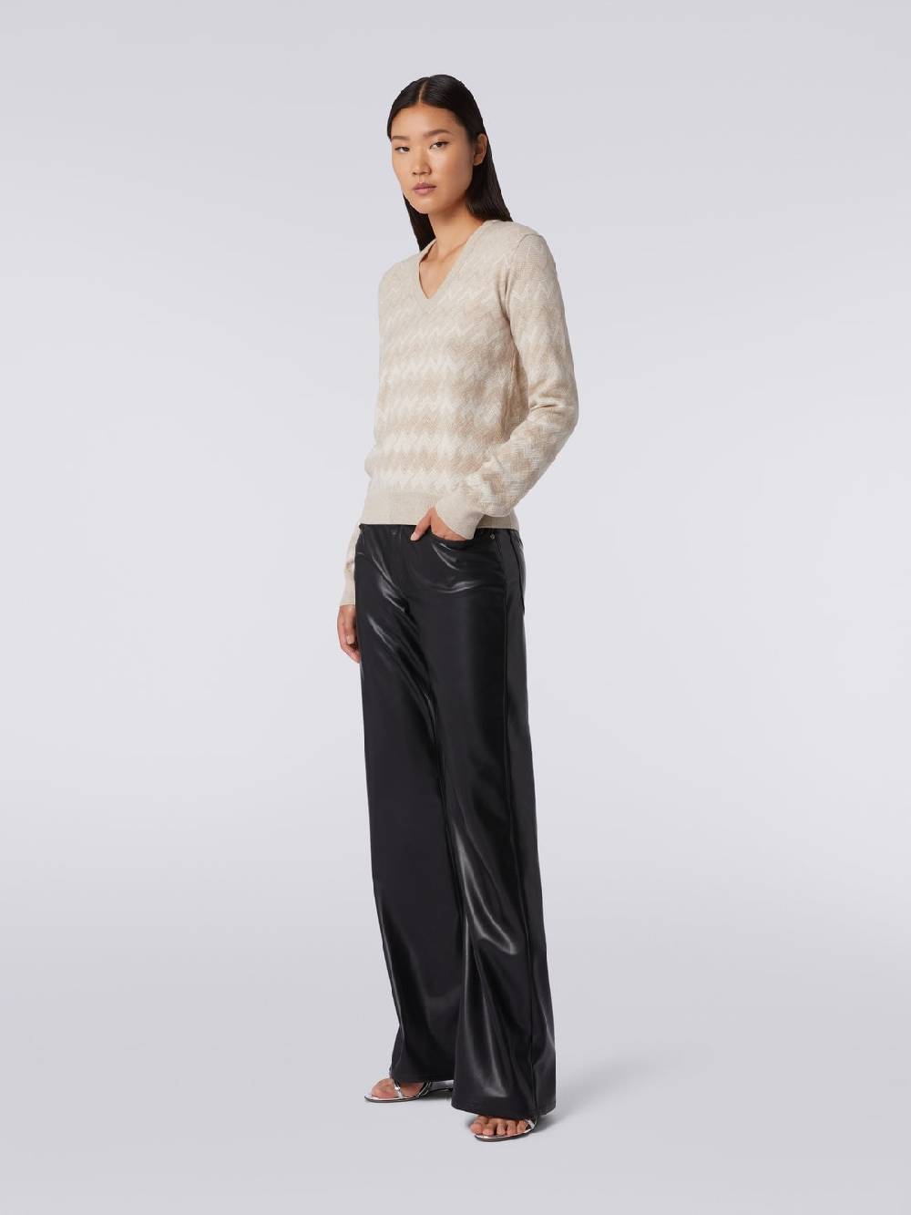 M Missoni Pullover con scollo a V in cachemire con zig zag Fino al 55% di sconto
