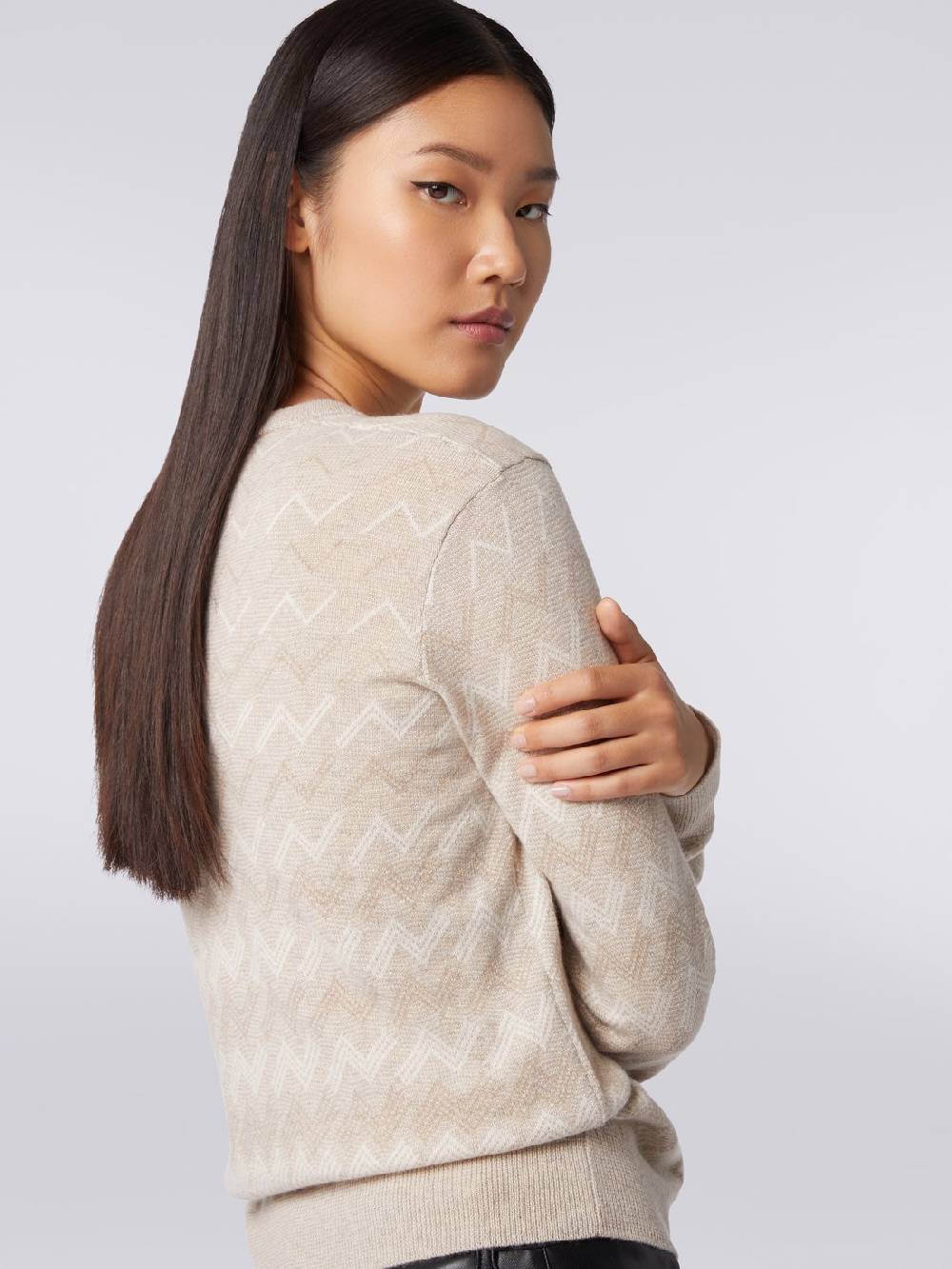 M Missoni Pullover con scollo a V in cachemire con zig zag Fino al 55% di sconto