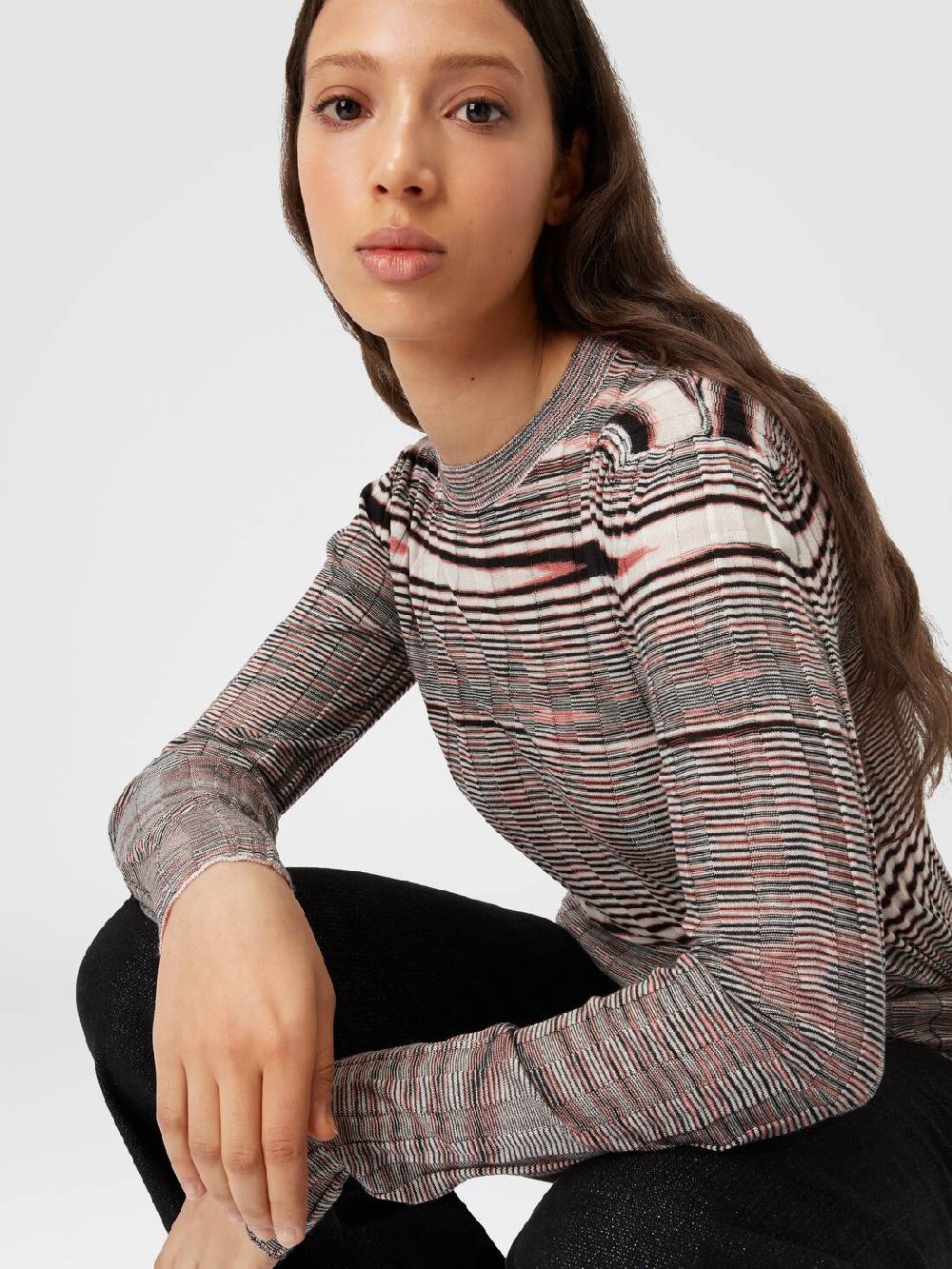 M Missoni Maglia girocollo in cashmere e seta fiammata Discount Store per i nuovi prodotti