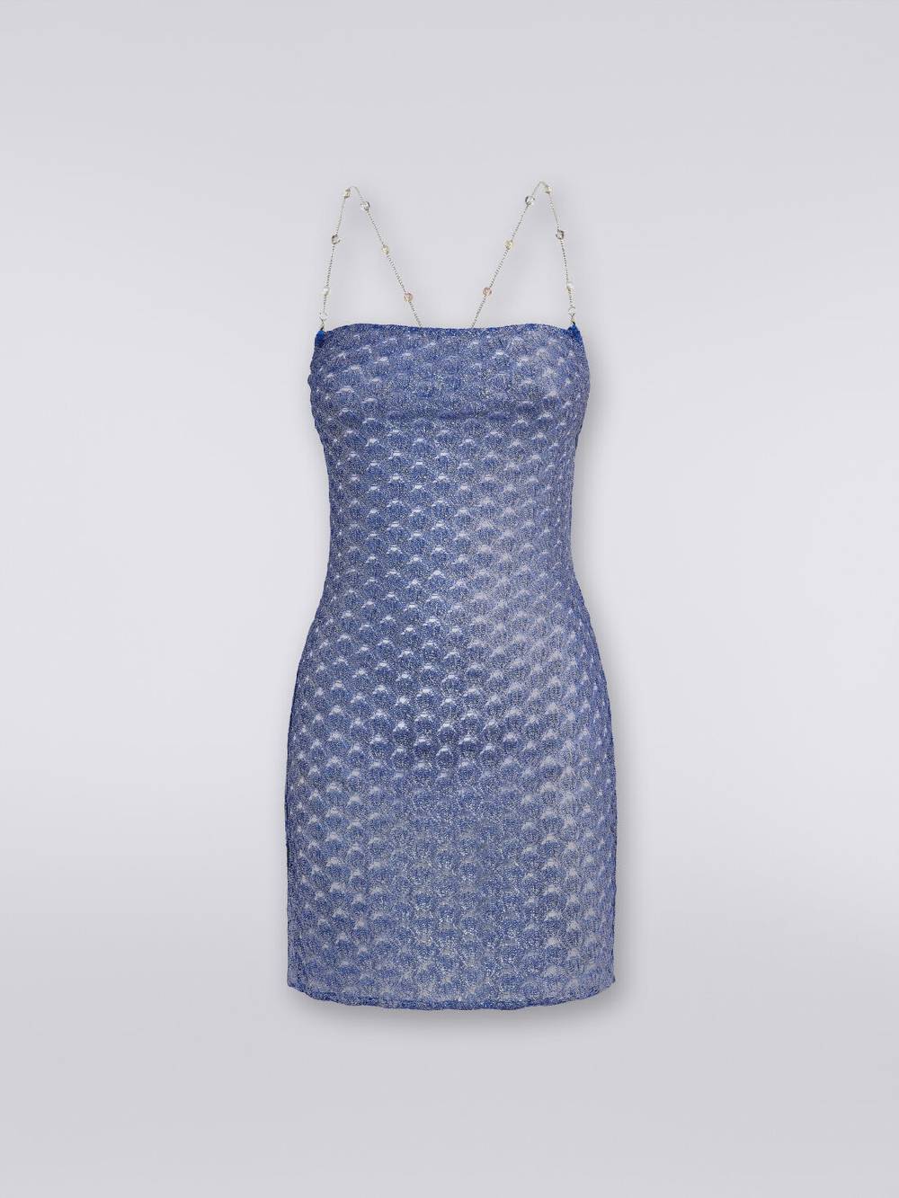 M Missoni Abito copricostume effetto pizzo con spalline in catena e pietre Officina
