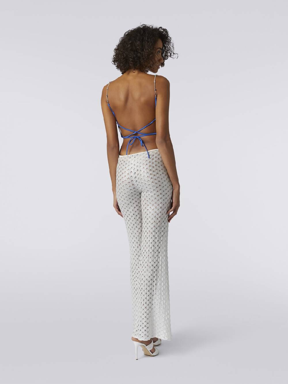 M Missoni Crop top effetto pizzo con spalline in catena e pietre Limitato a 3 giorni