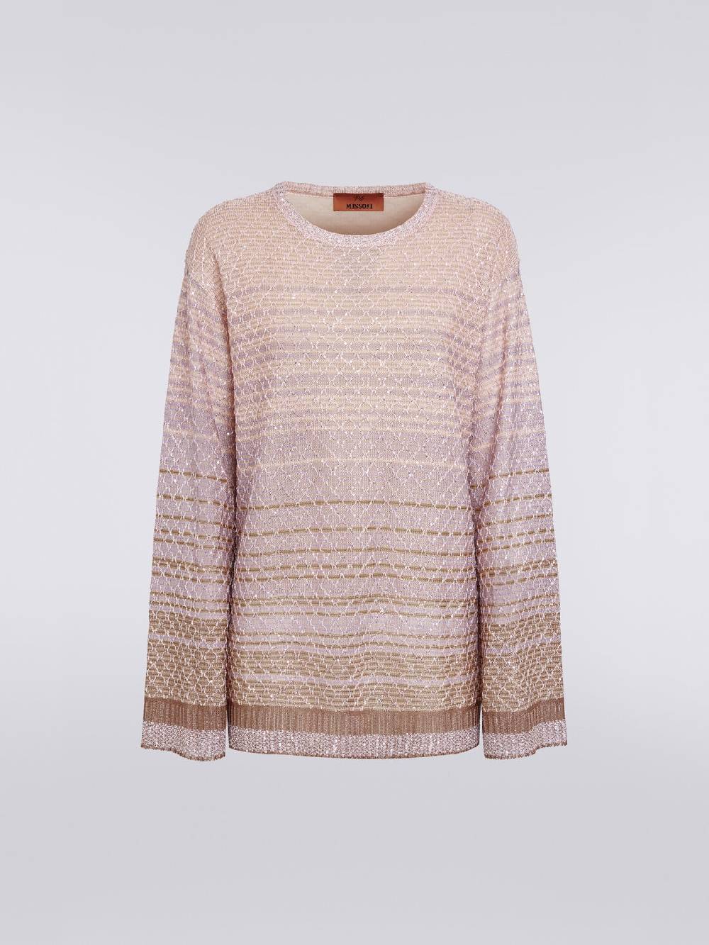 M Missoni Pullover girocollo in misto viscosa dégradé con paillettes 2025