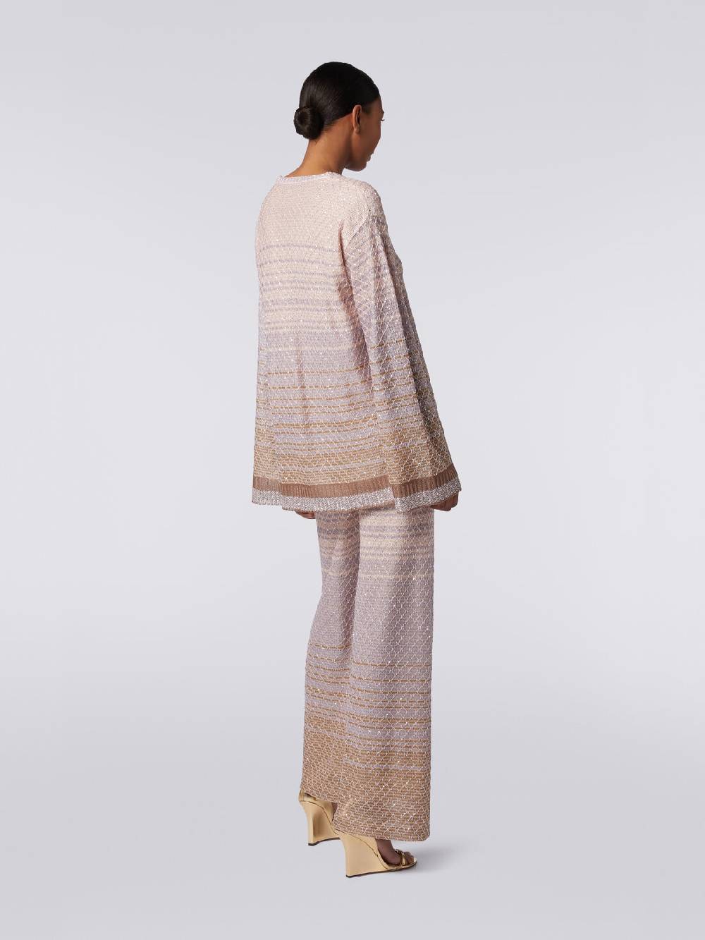 M Missoni Pullover girocollo in misto viscosa dégradé con paillettes 2025