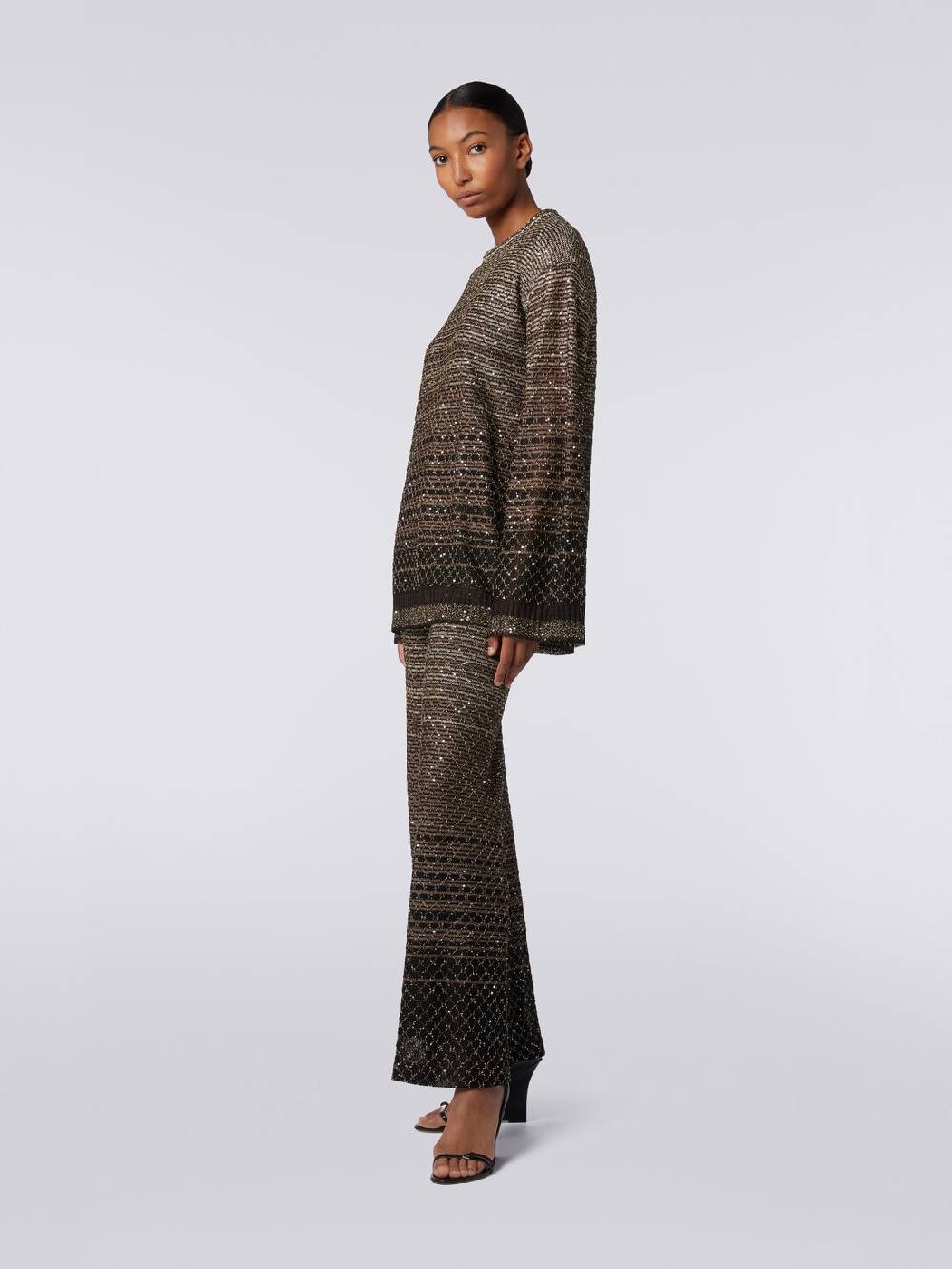 M Missoni Pullover girocollo in misto viscosa dégradé con paillettes Italy